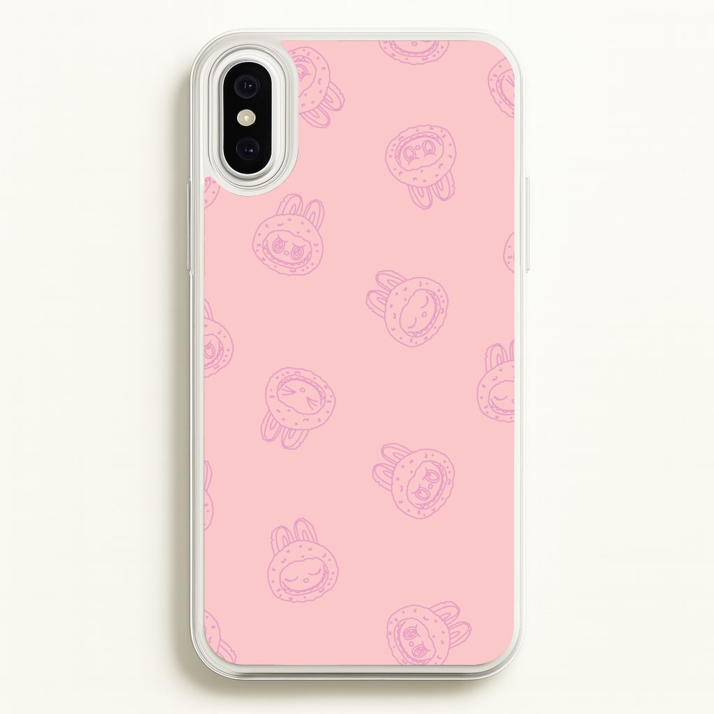 Monsters Outline Pattern II - Plushy Phone Case for iPhone XS Max