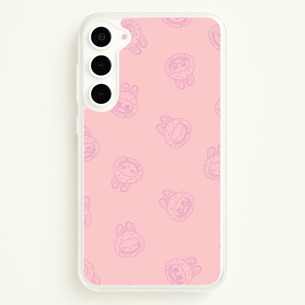 Monsters Outline Pattern II - Plushy Phone Case for Galaxy S23 Plus