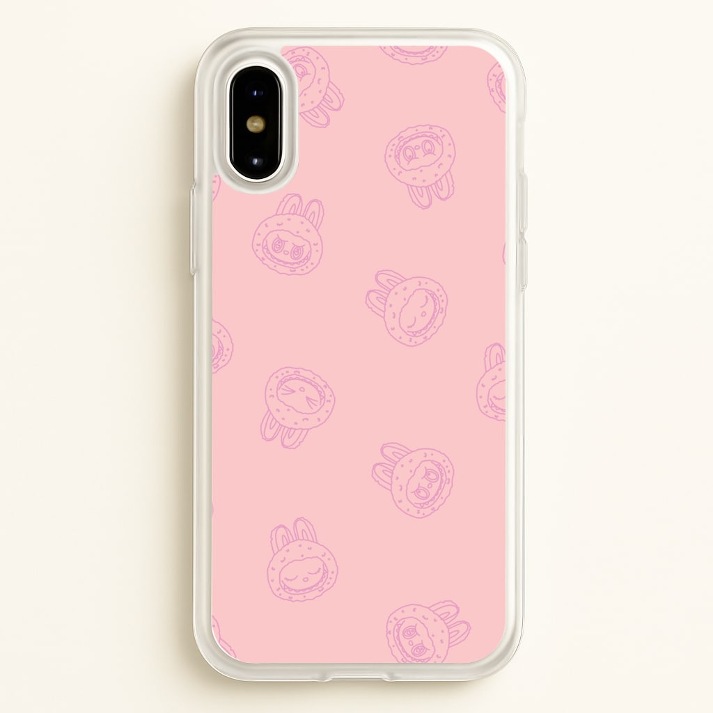 Monsters Outline Pattern II - Plushy Phone Case for iPhone X / XS