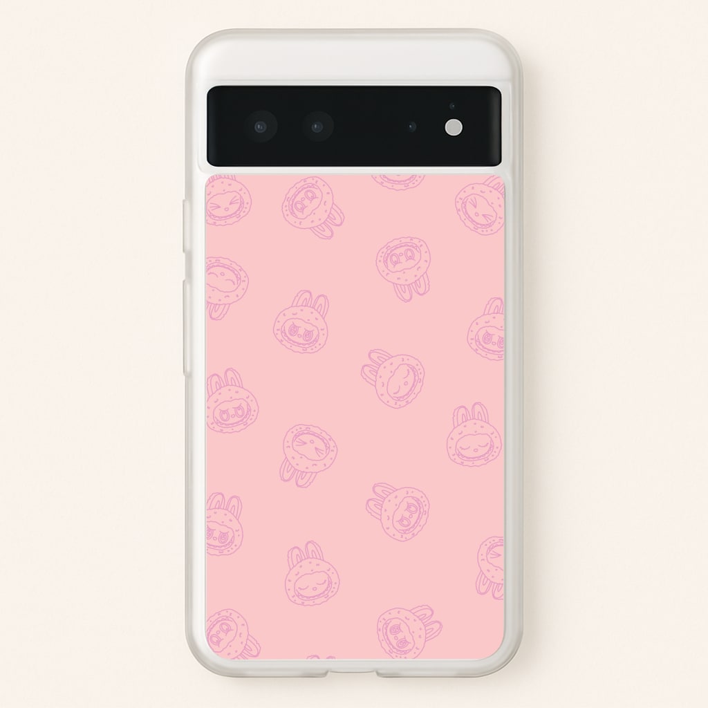 Monsters Outline Pattern II - Plushy Phone Case for Google Pixel 6
