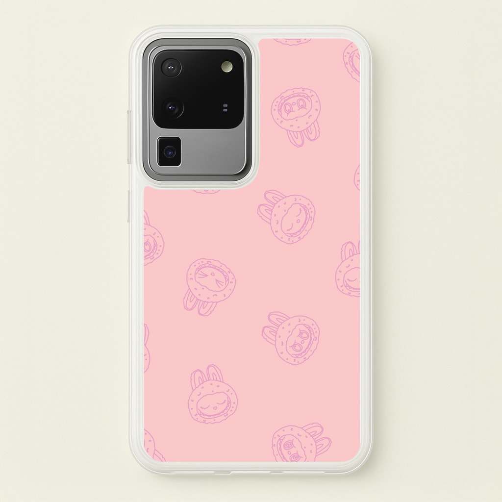 Monsters Outline Pattern II - Plushy Phone Case for Galaxy S20 Ultra