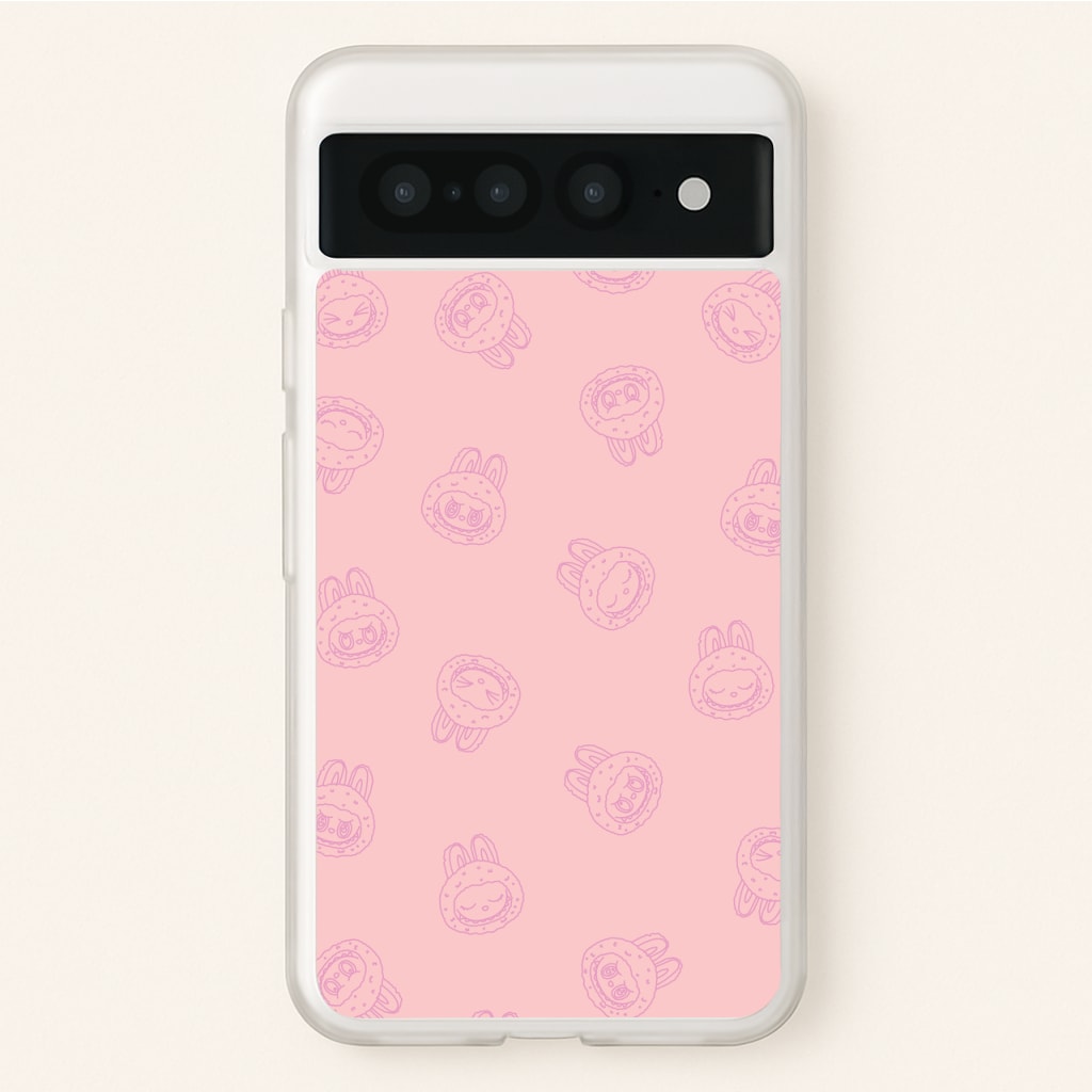 Monsters Outline Pattern II - Plushy Phone Case for Google Pixel 7 Pro