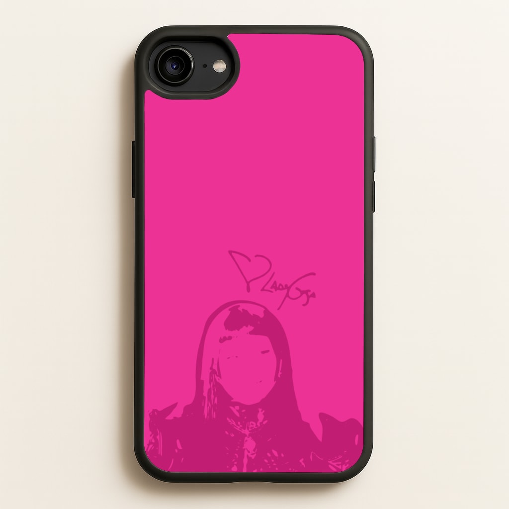 Pink Gaga Silhouette - Lady Gaga Phone Case for iPhone 6 / 7 / 8 / SE