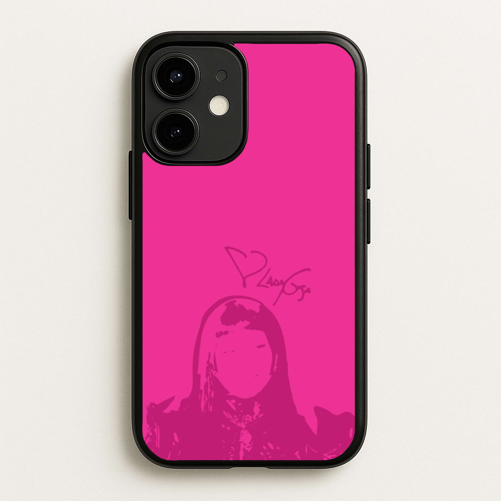 Pink Gaga Silhouette - Lady Gaga Phone Case for iPhone 12 Mini