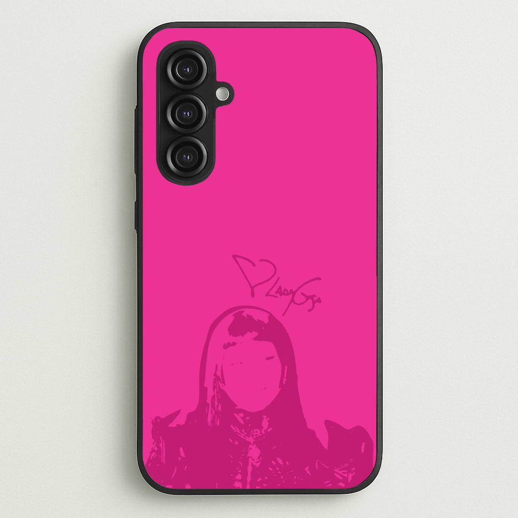 Pink Gaga Silhouette - Lady Gaga Phone Case for Galaxy S23FE