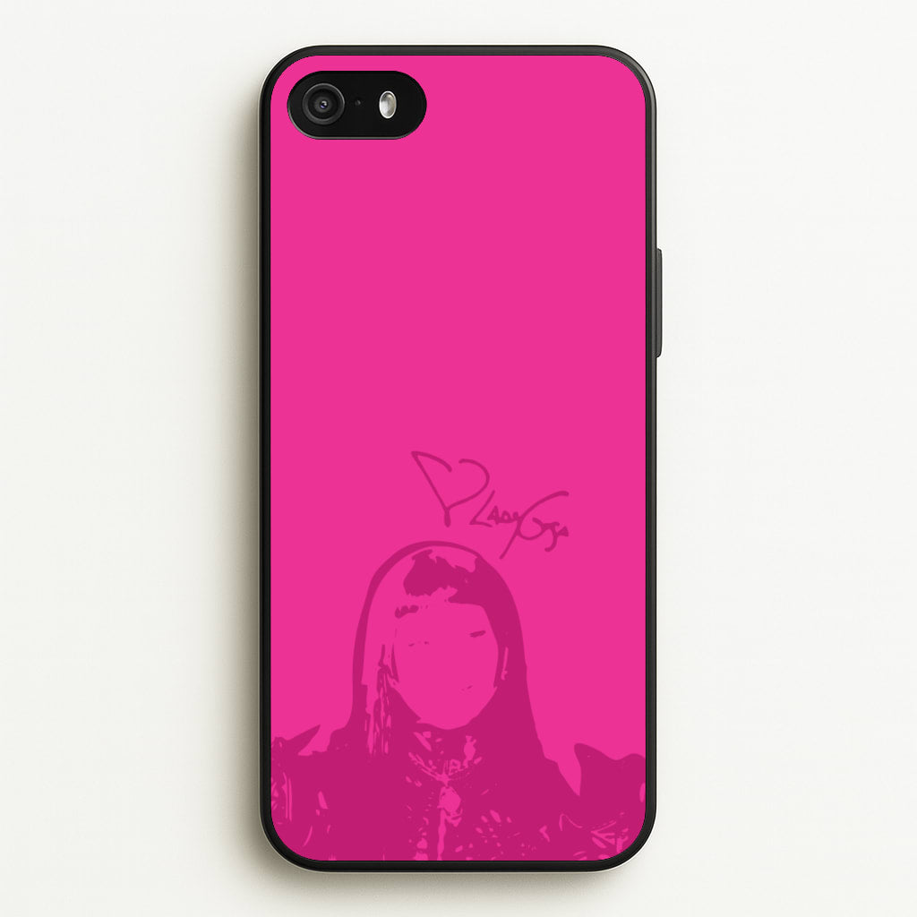 Pink Gaga Silhouette - Lady Gaga Phone Case for iPhone 5 / 5s / SE 2016