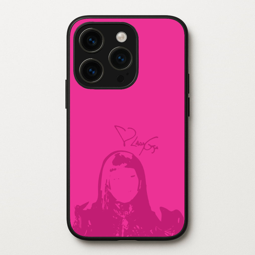 Pink Gaga Silhouette - Lady Gaga Phone Case for iPhone 15 Pro Max