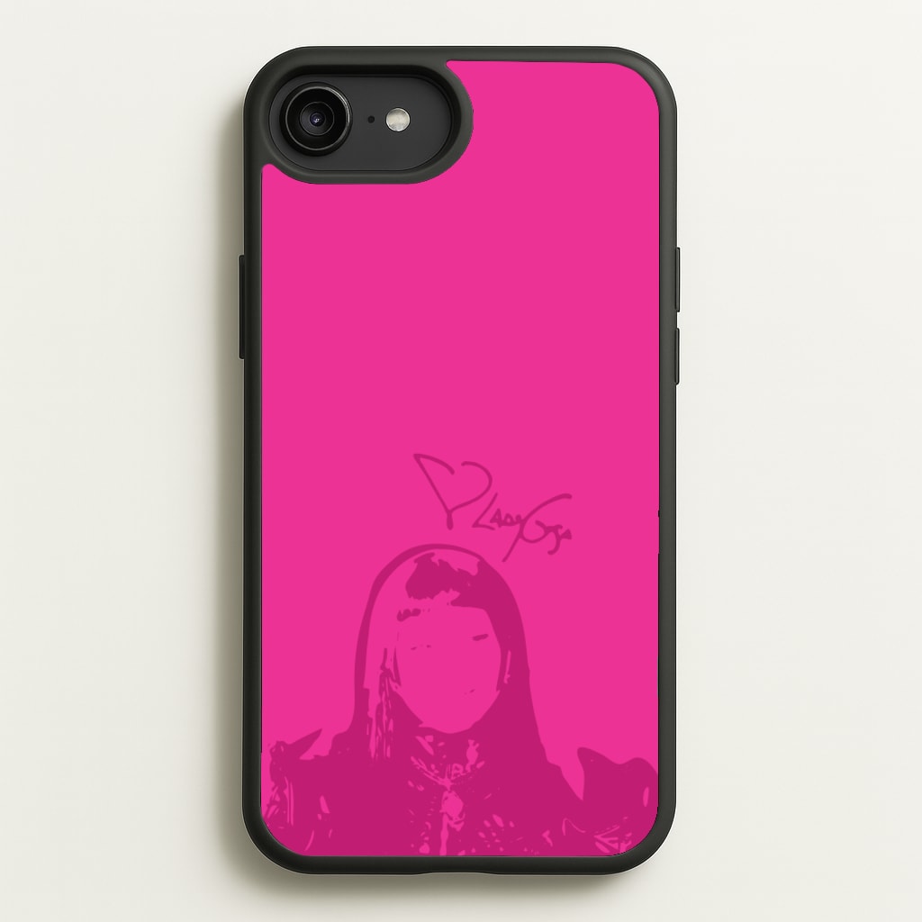 Pink Gaga Silhouette - Lady Gaga Phone Case for iPhone 6 Plus / 7 Plus / 8 Plus
