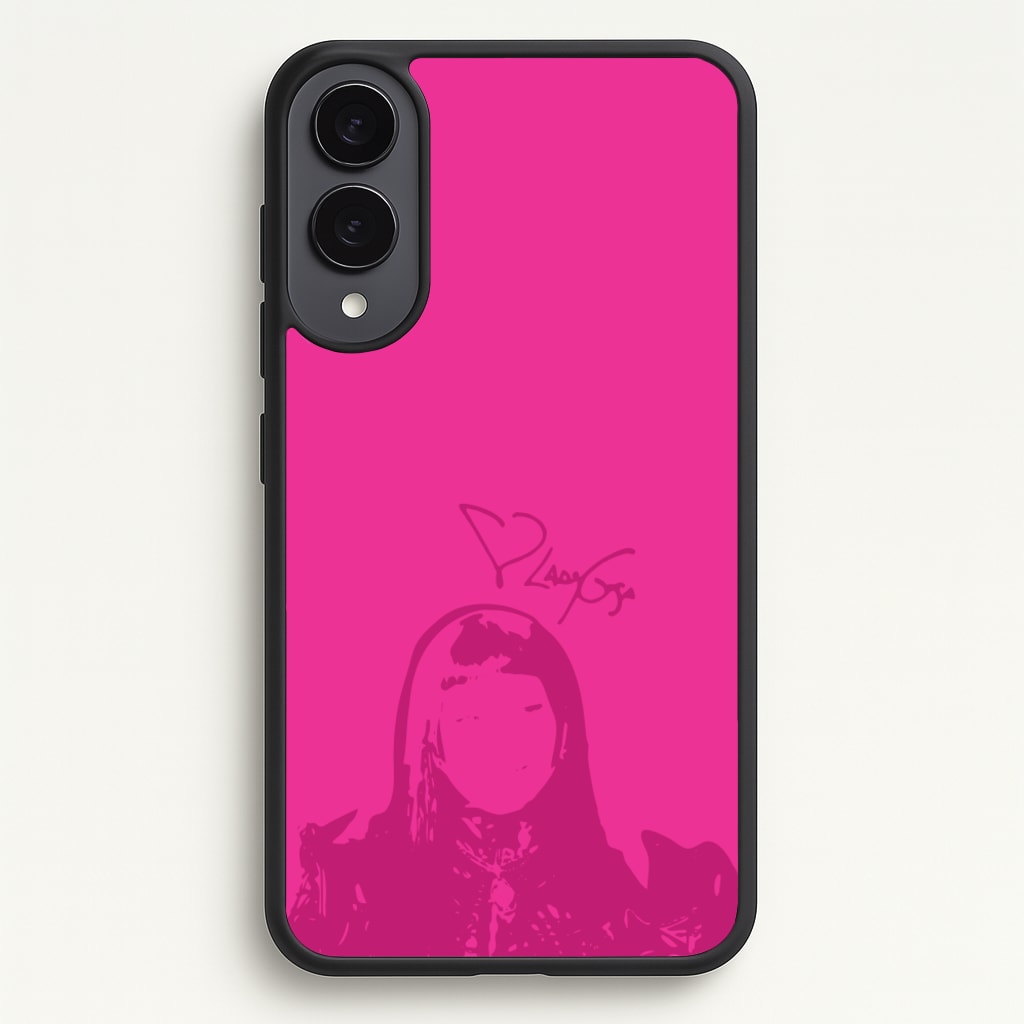 Pink Gaga Silhouette - Lady Gaga Phone Case for Galaxy S25 Edge
