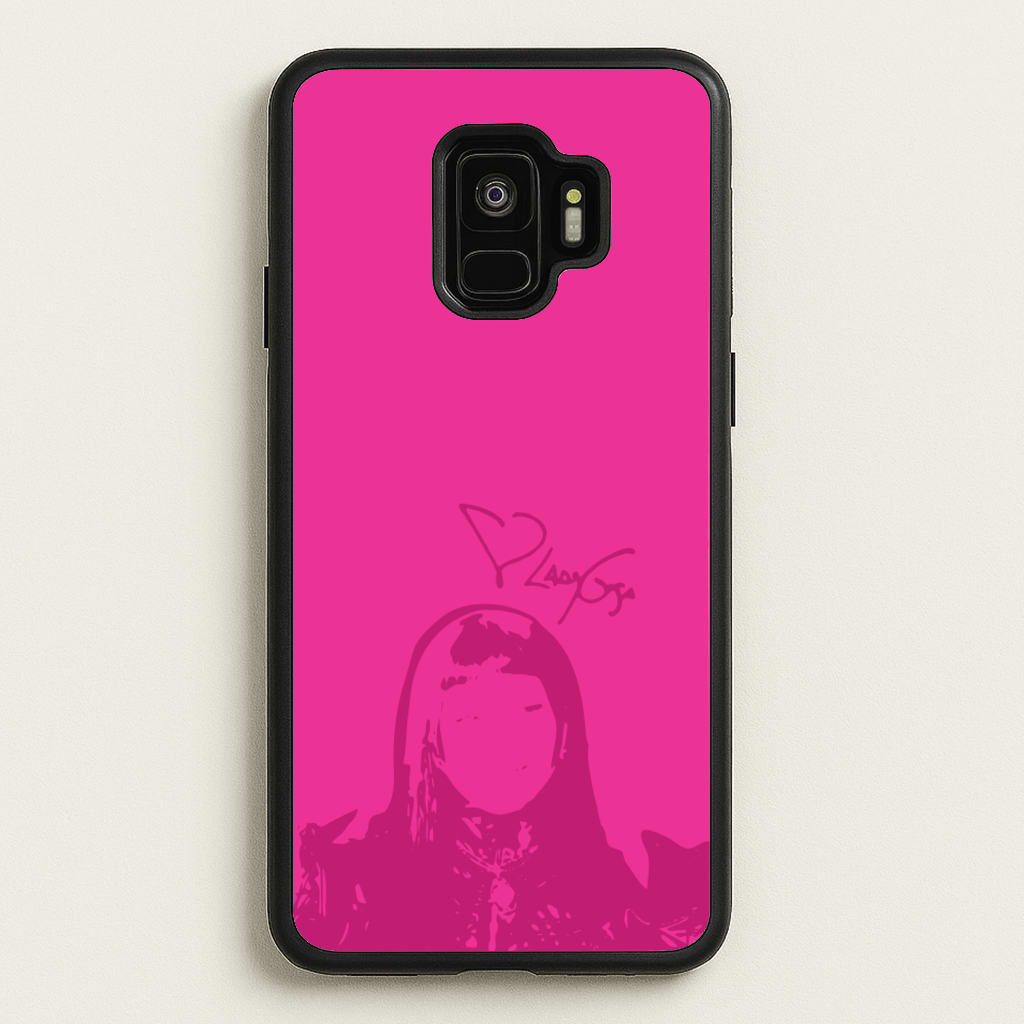 Pink Gaga Silhouette - Lady Gaga Phone Case for Galaxy S9
