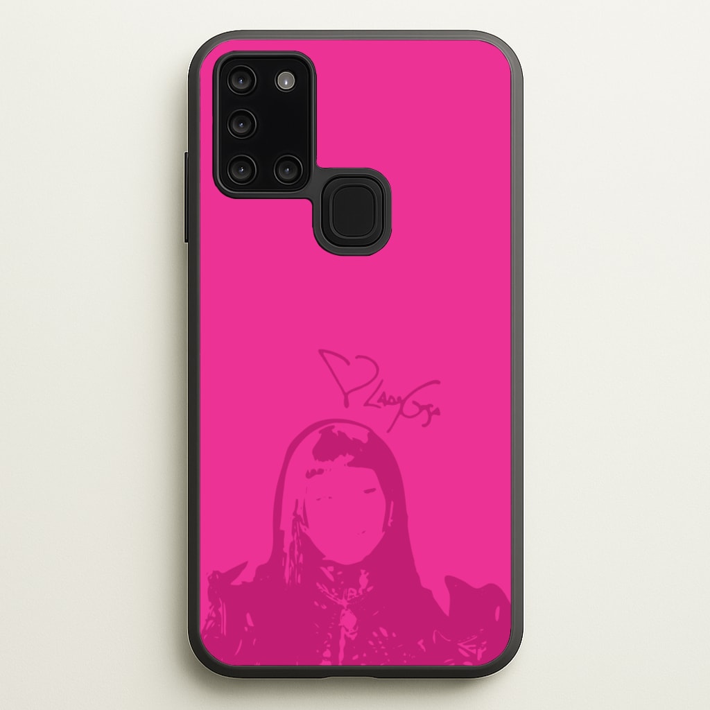 Pink Gaga Silhouette - Lady Gaga Phone Case for Galaxy A21s