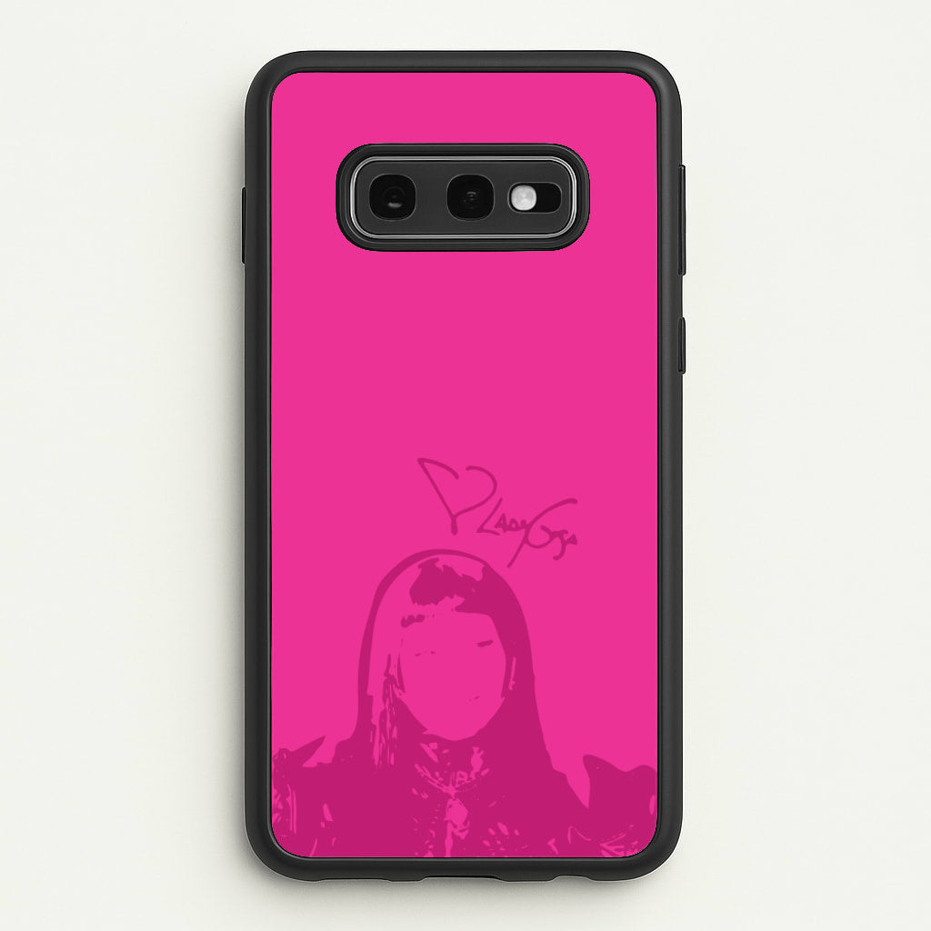 Pink Gaga Silhouette - Lady Gaga Phone Case for Galaxy S10e