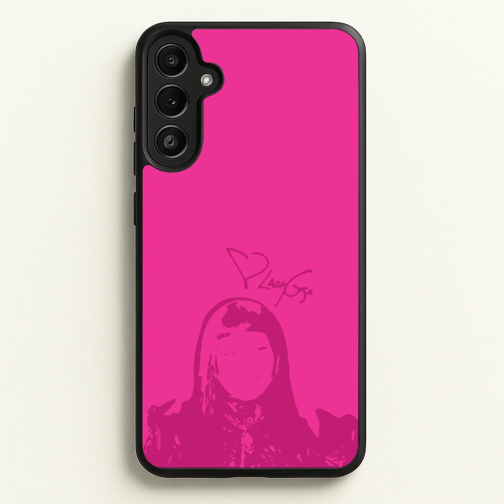 Pink Gaga Silhouette - Lady Gaga Phone Case for Galaxy A34