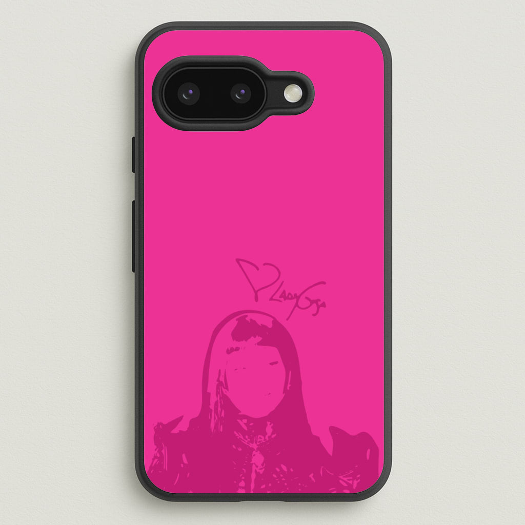 Pink Gaga Silhouette - Lady Gaga Phone Case for Google Pixel 9a