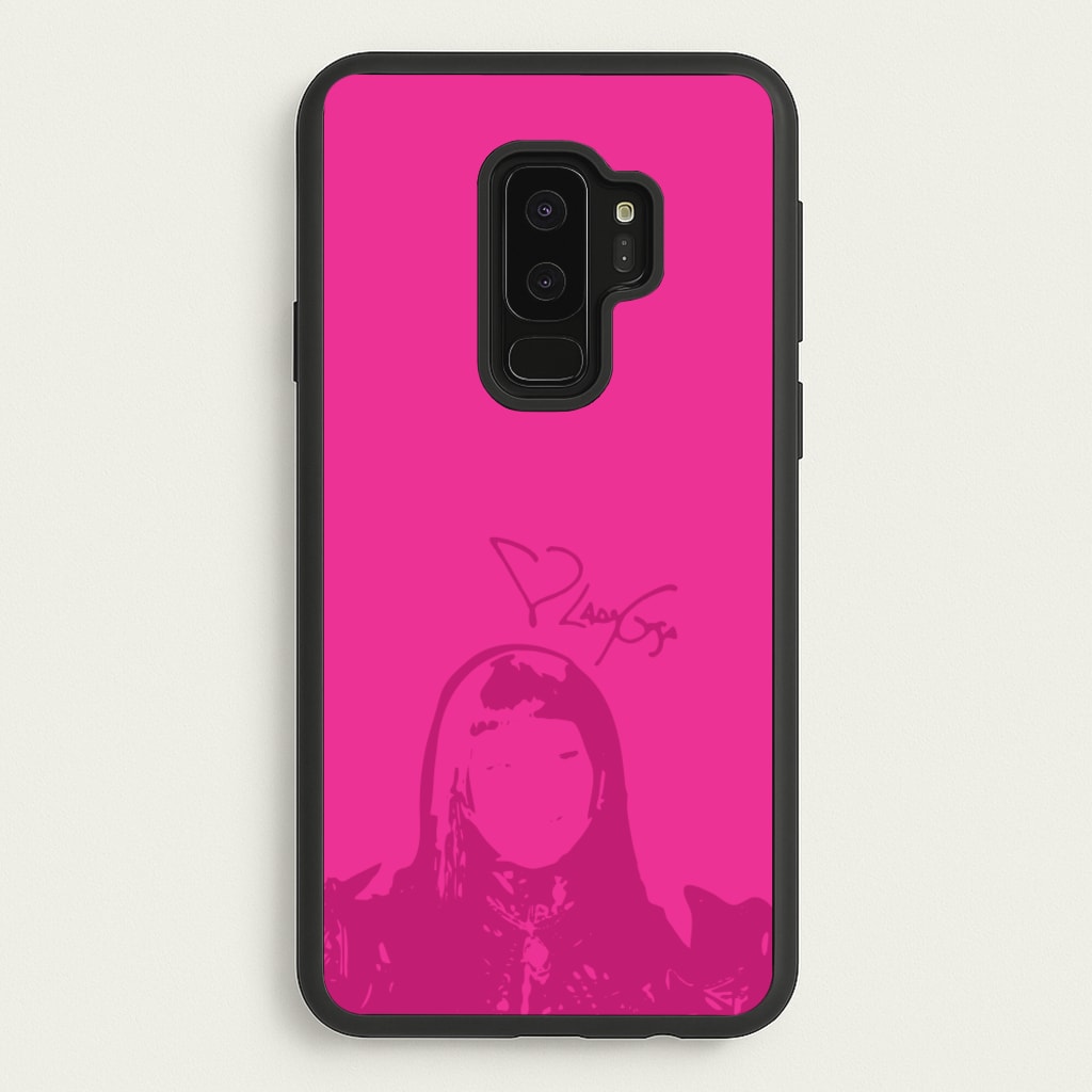 Pink Gaga Silhouette - Lady Gaga Phone Case for Galaxy S9 Plus