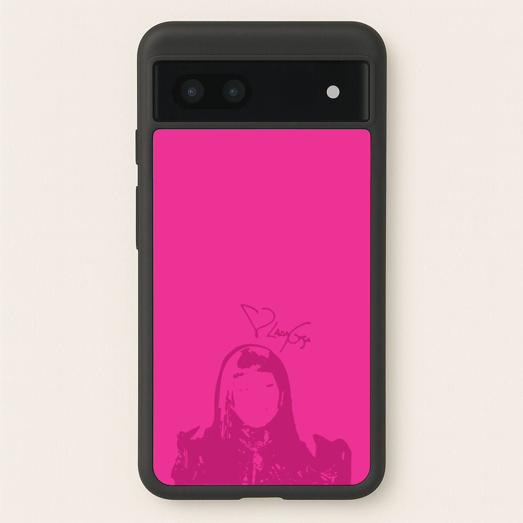Pink Gaga Silhouette - Lady Gaga Phone Case for Google Pixel 7a
