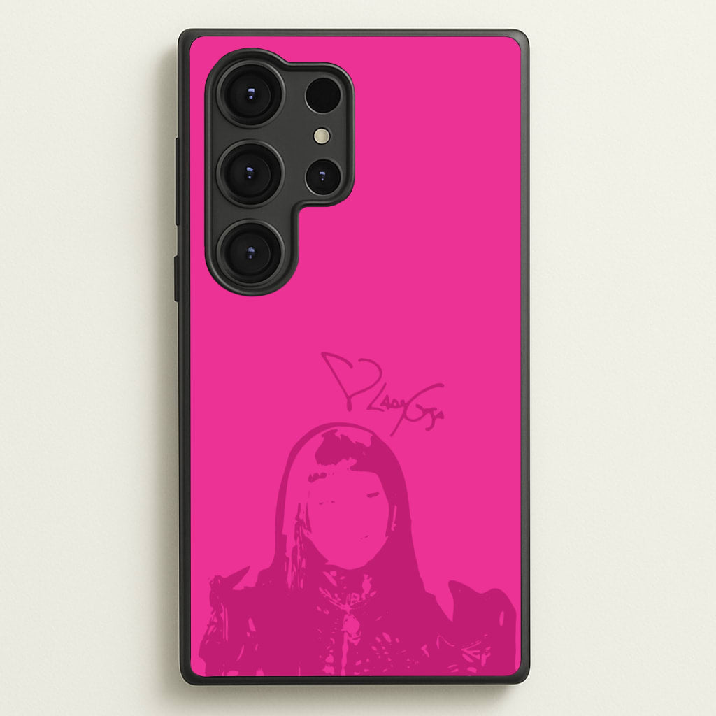 Pink Gaga Silhouette - Lady Gaga Phone Case for Galaxy S25 Ultra