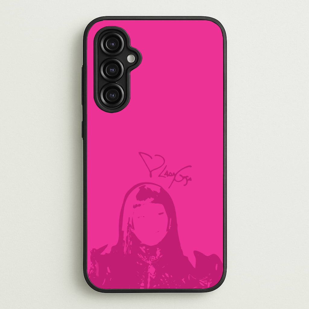 Pink Gaga Silhouette - Lady Gaga Phone Case for Galaxy A14