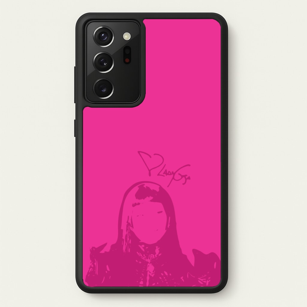 Pink Gaga Silhouette - Lady Gaga Phone Case for Galaxy Note 20 Ultra