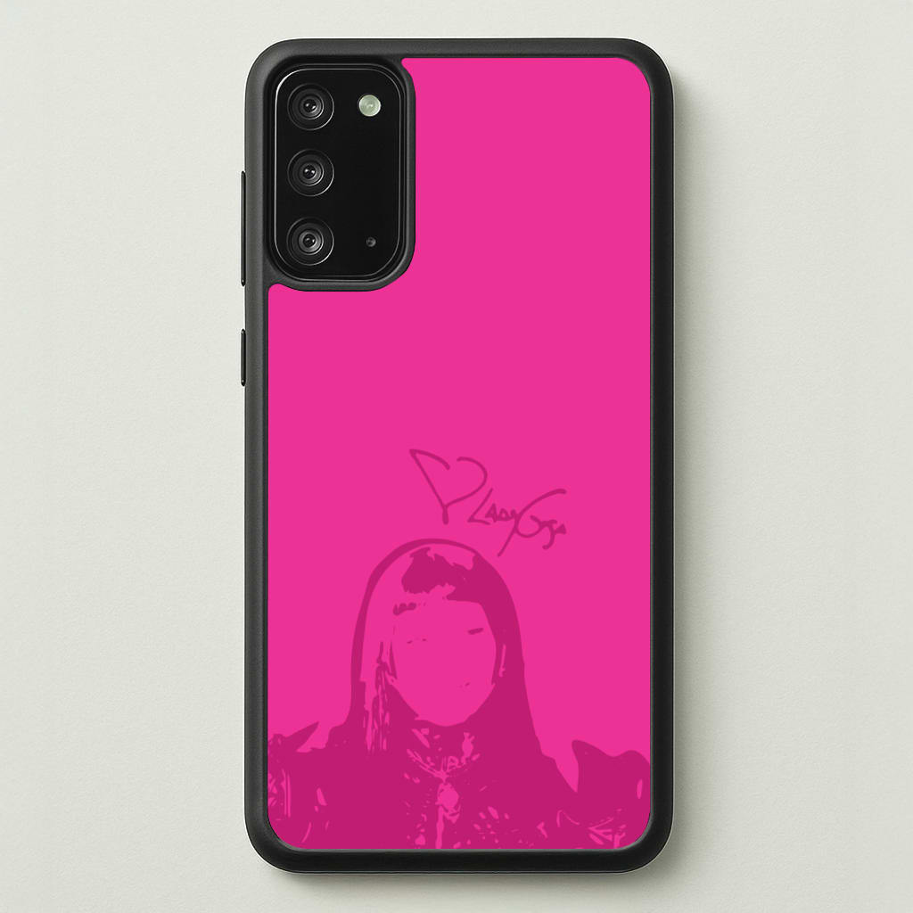 Pink Gaga Silhouette - Lady Gaga Phone Case for Galaxy Note 20