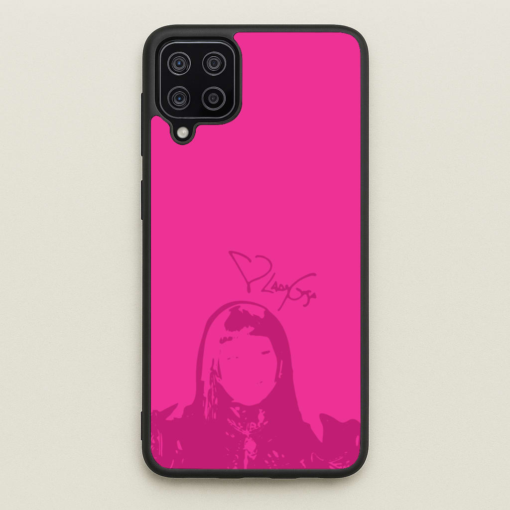 Pink Gaga Silhouette - Lady Gaga Phone Case for Galaxy A12
