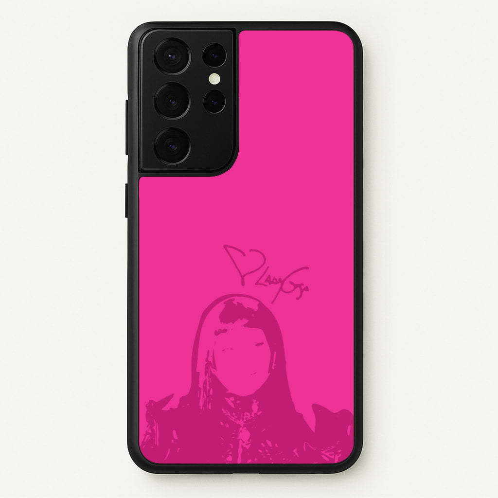 Pink Gaga Silhouette - Lady Gaga Phone Case for Galaxy S21 Ultra