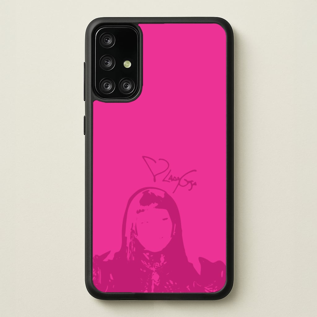 Pink Gaga Silhouette - Lady Gaga Phone Case for Galaxy A71