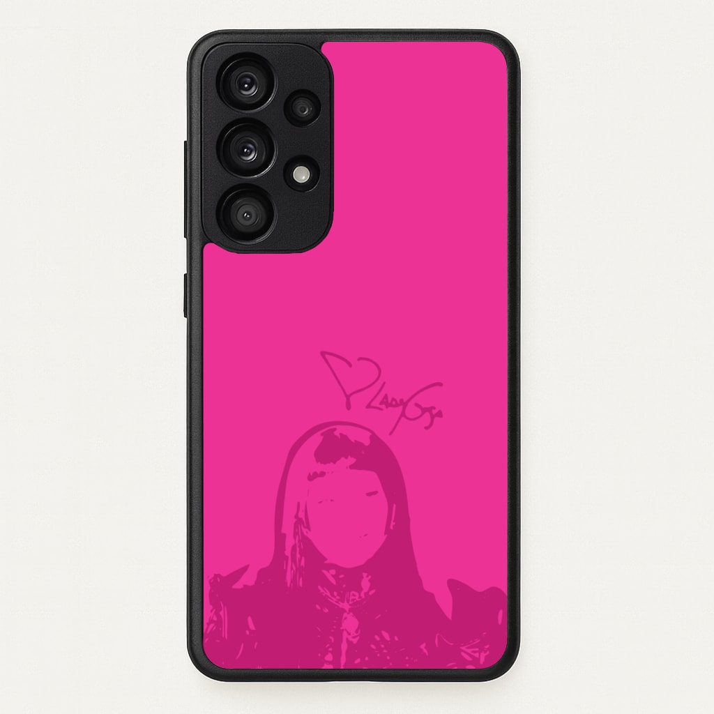 Pink Gaga Silhouette - Lady Gaga Phone Case for Galaxy A53