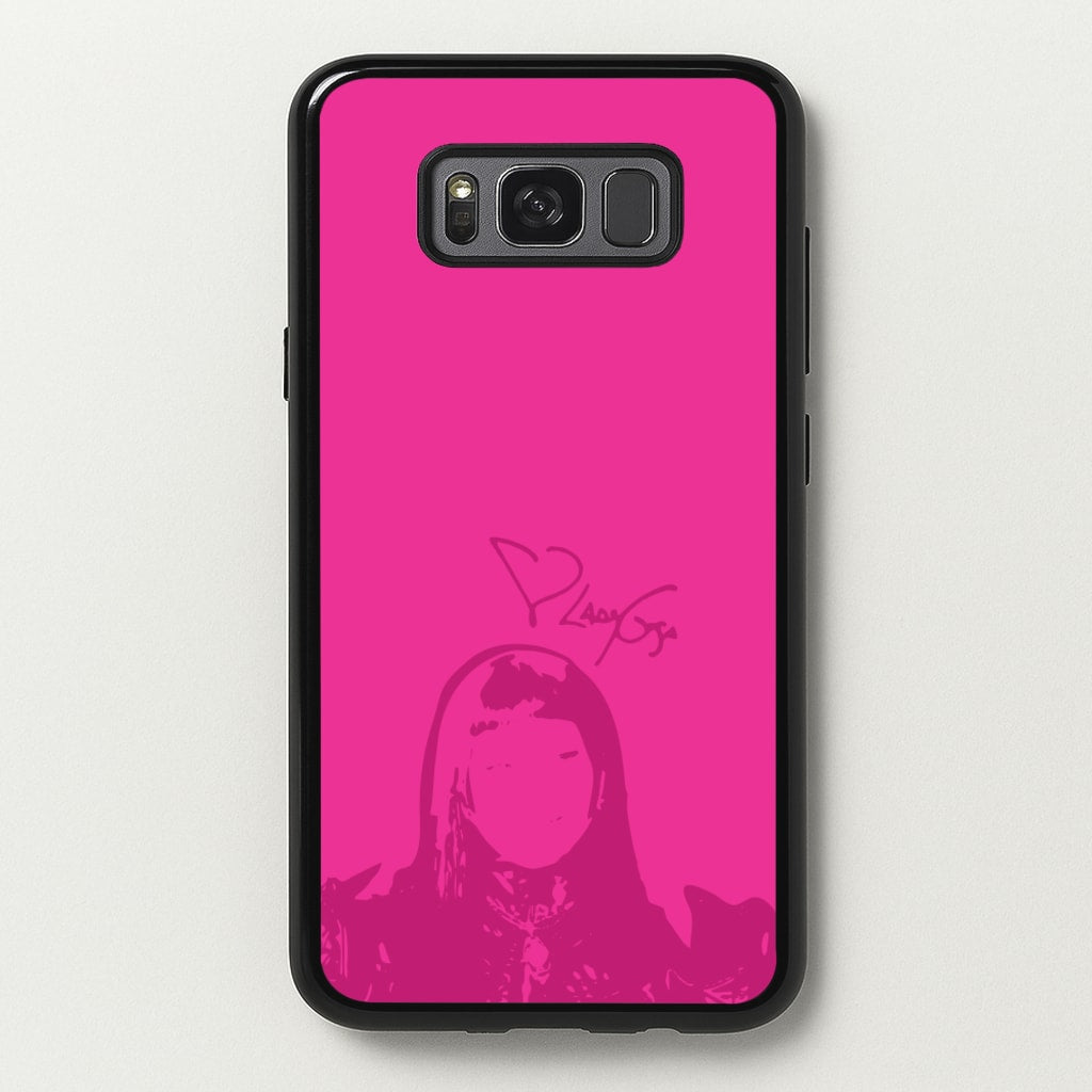 Pink Gaga Silhouette - Lady Gaga Phone Case for Galaxy S8 Plus