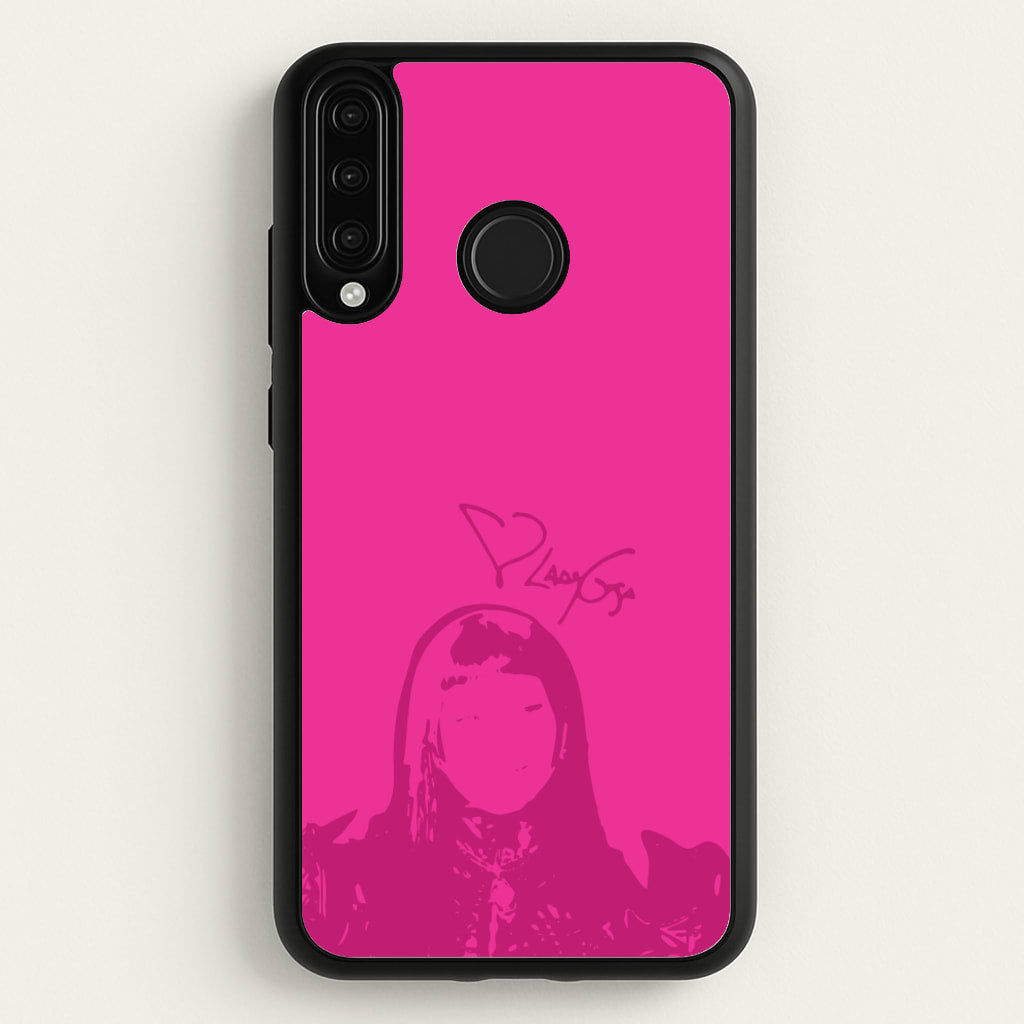 Pink Gaga Silhouette - Lady Gaga Phone Case for Huawei P30 Lite
