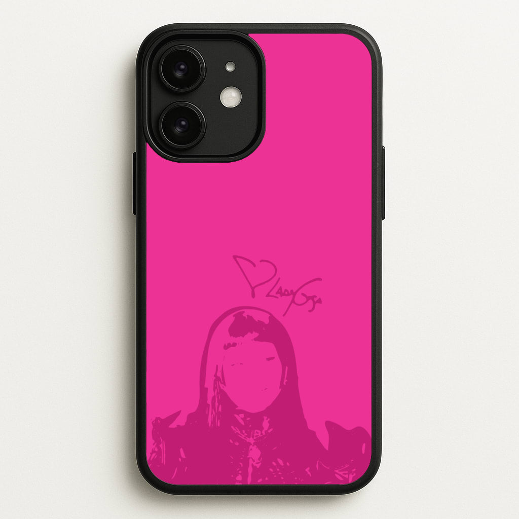 Pink Gaga Silhouette - Lady Gaga Phone Case for iPhone 11