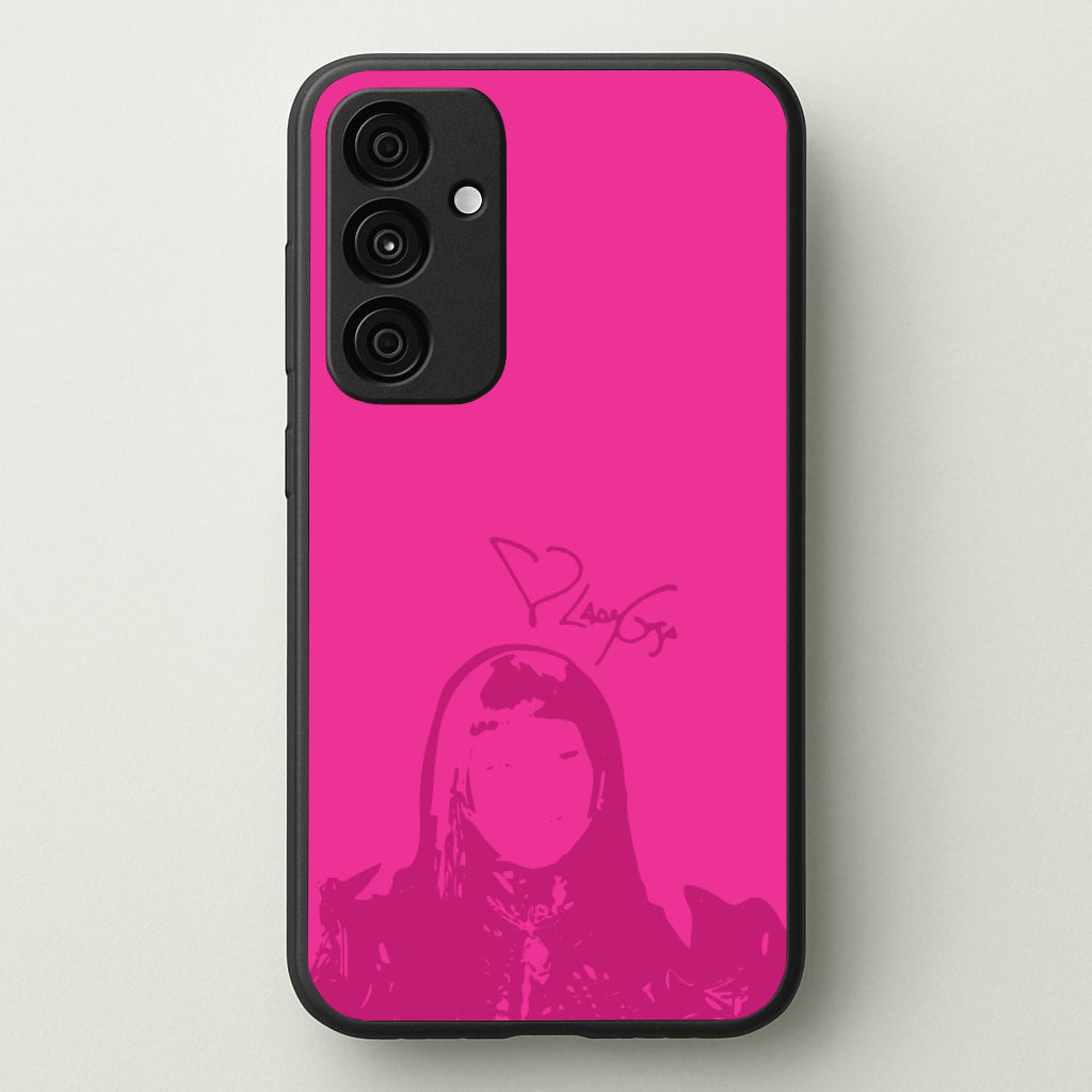 Pink Gaga Silhouette - Lady Gaga Phone Case for Galaxy A35