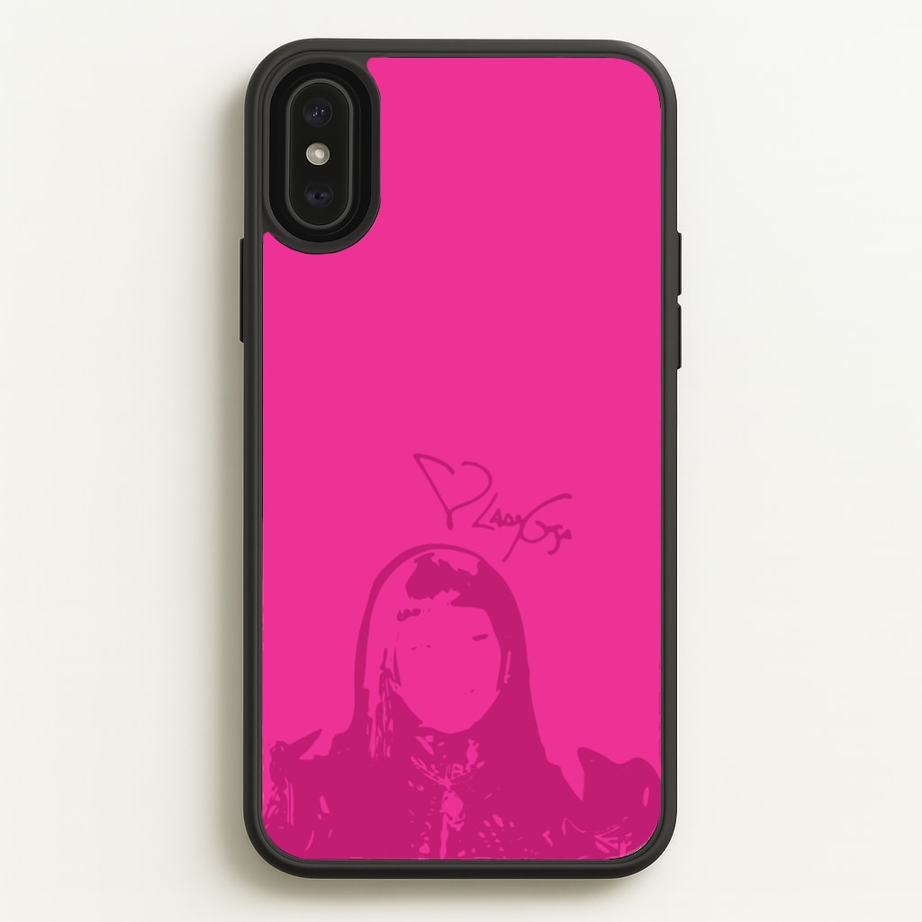 Pink Gaga Silhouette - Lady Gaga Phone Case for iPhone XS Max