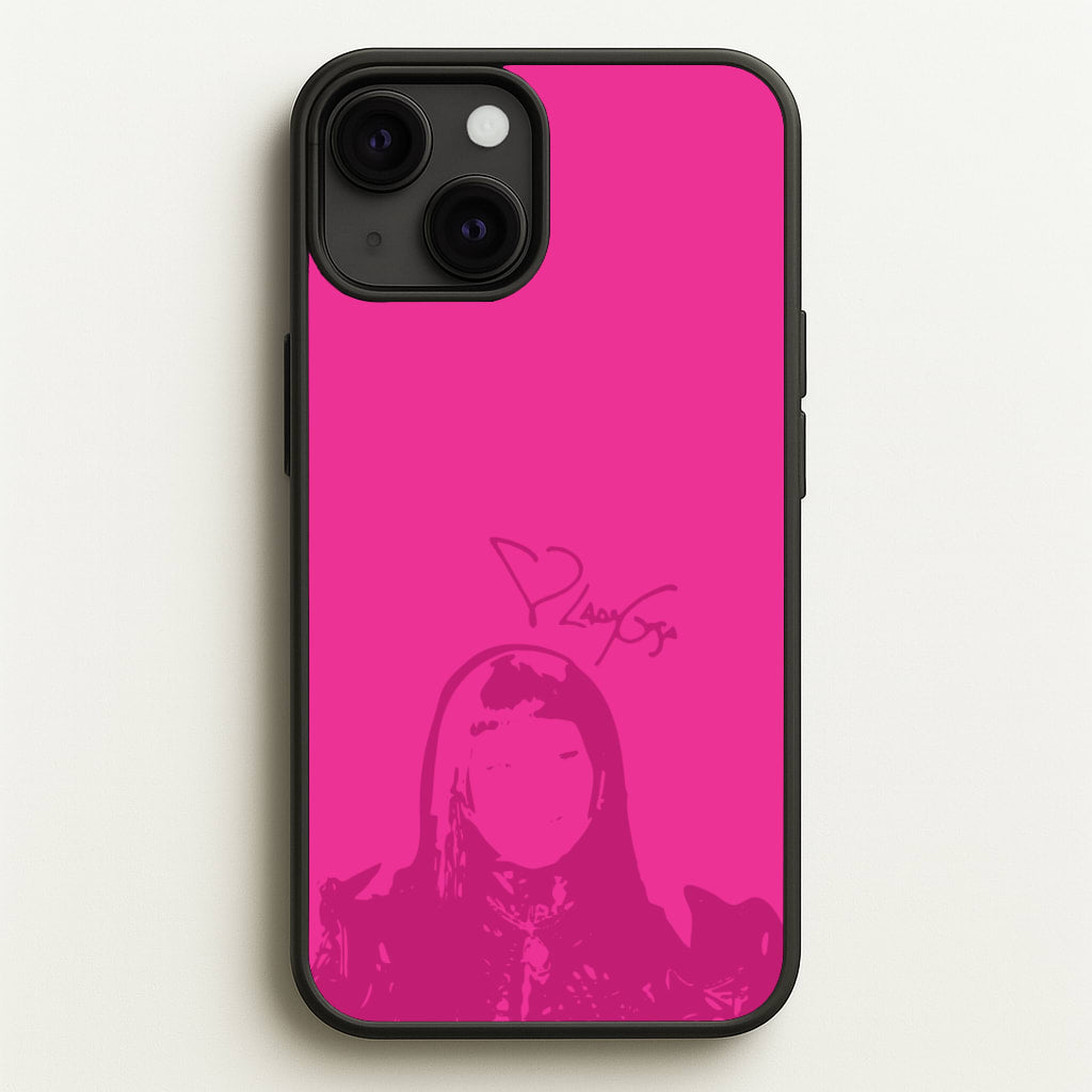 Pink Gaga Silhouette - Lady Gaga Phone Case for iPhone 13 Mini