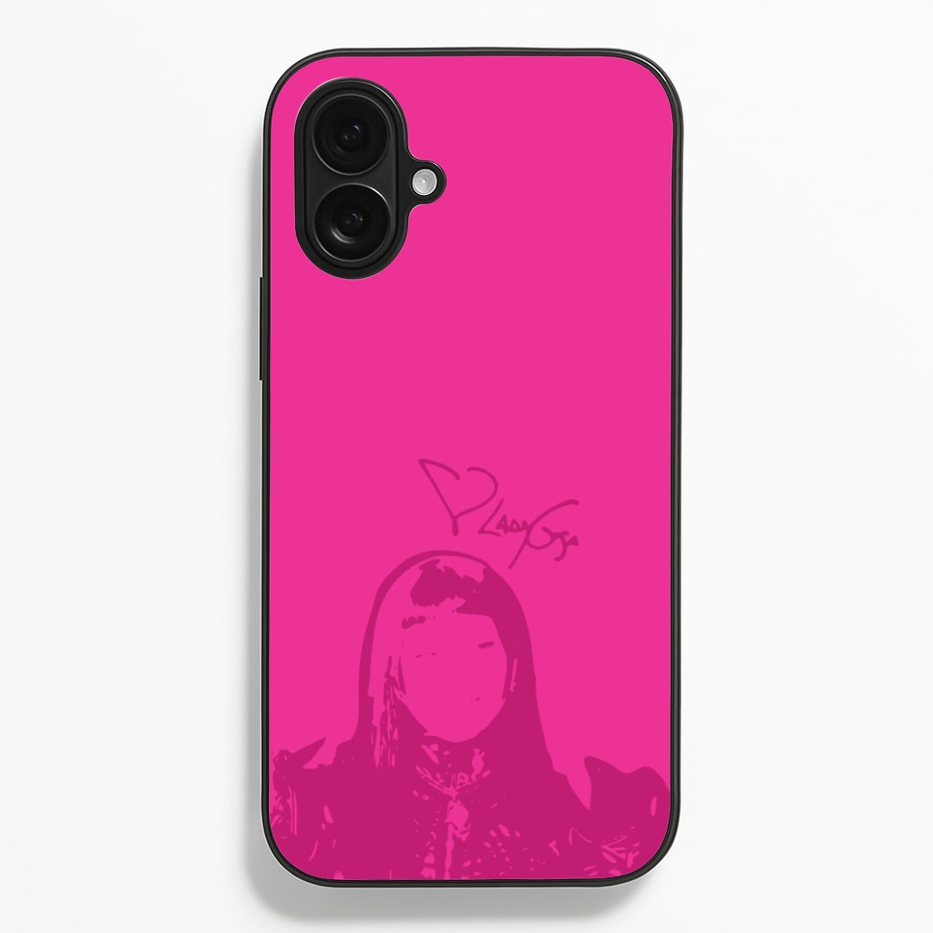 Pink Gaga Silhouette - Lady Gaga Phone Case for iPhone 16 Plus