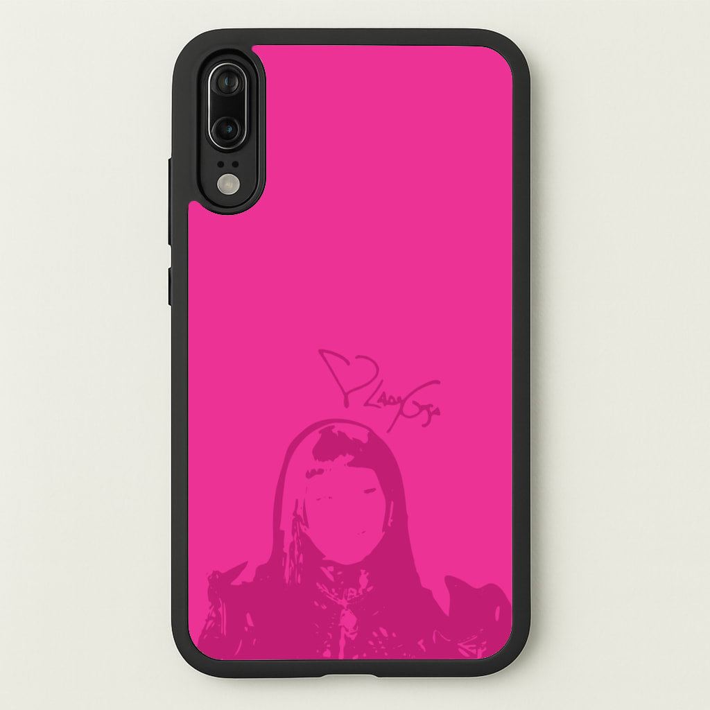 Pink Gaga Silhouette - Lady Gaga Phone Case for Huawei P20