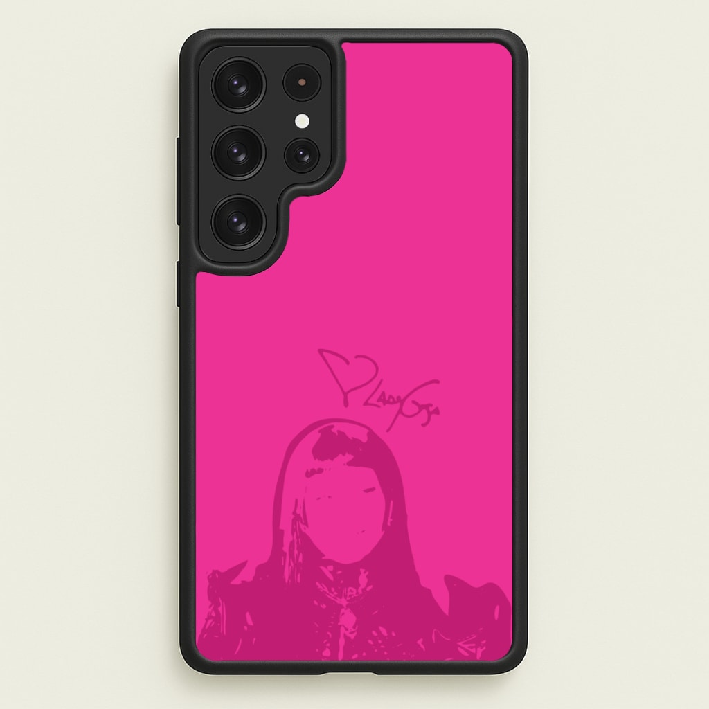 Pink Gaga Silhouette - Lady Gaga Phone Case for Galaxy S23 Ultra