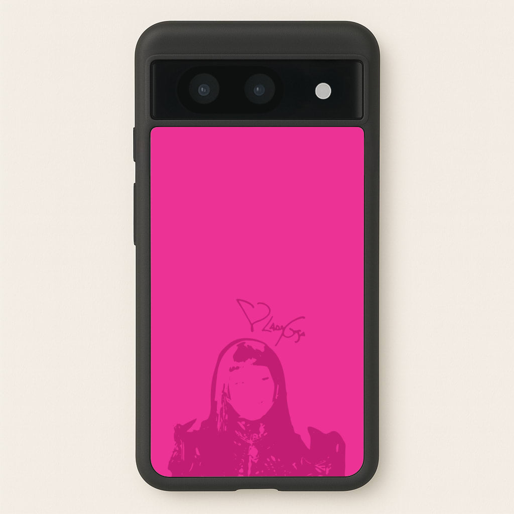 Pink Gaga Silhouette - Lady Gaga Phone Case for Google Pixel 8a