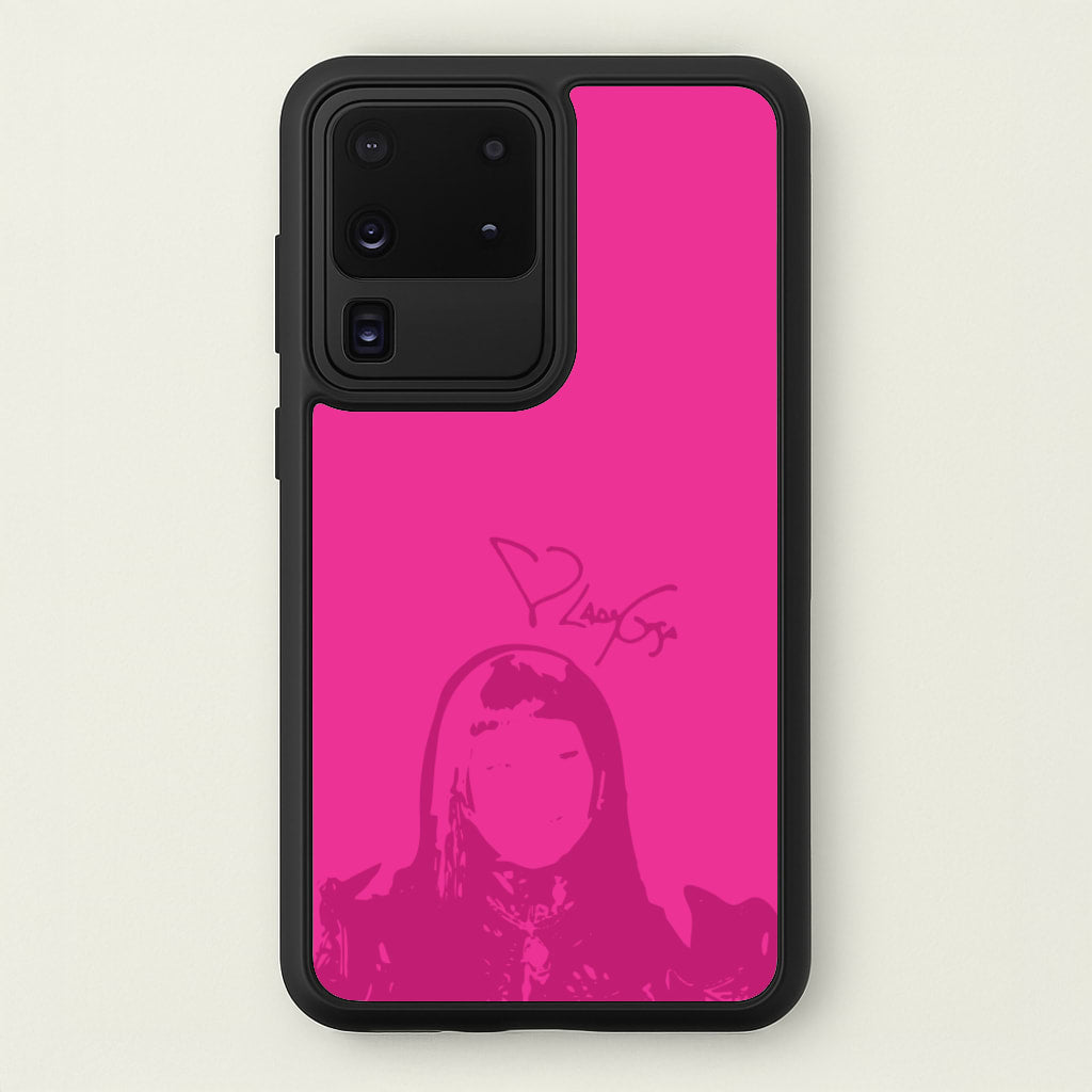 Pink Gaga Silhouette - Lady Gaga Phone Case for Galaxy S20 Ultra