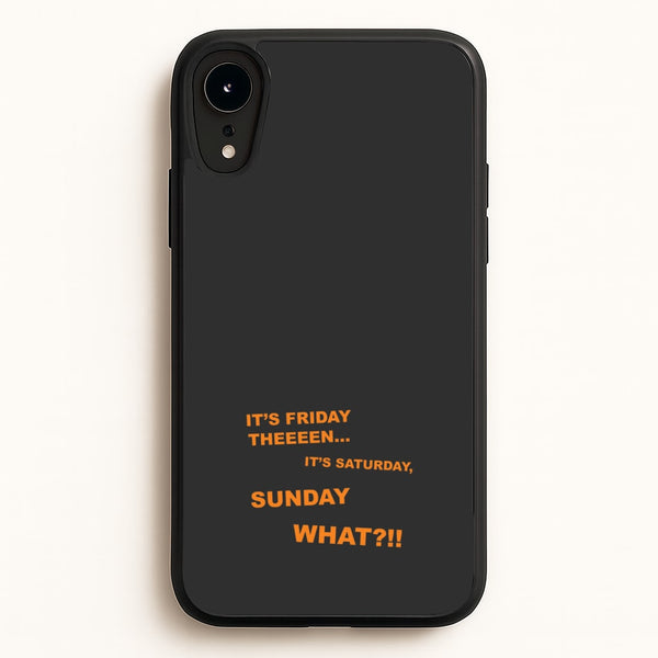 It's Friday Theeeen - F1 Phone Case for iPhone XR
