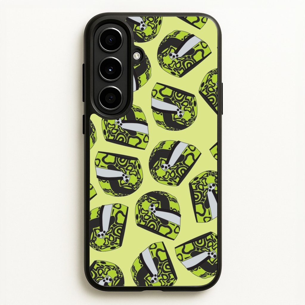 Lando Helmet Pattern - F1 Phone Case for Galaxy A56