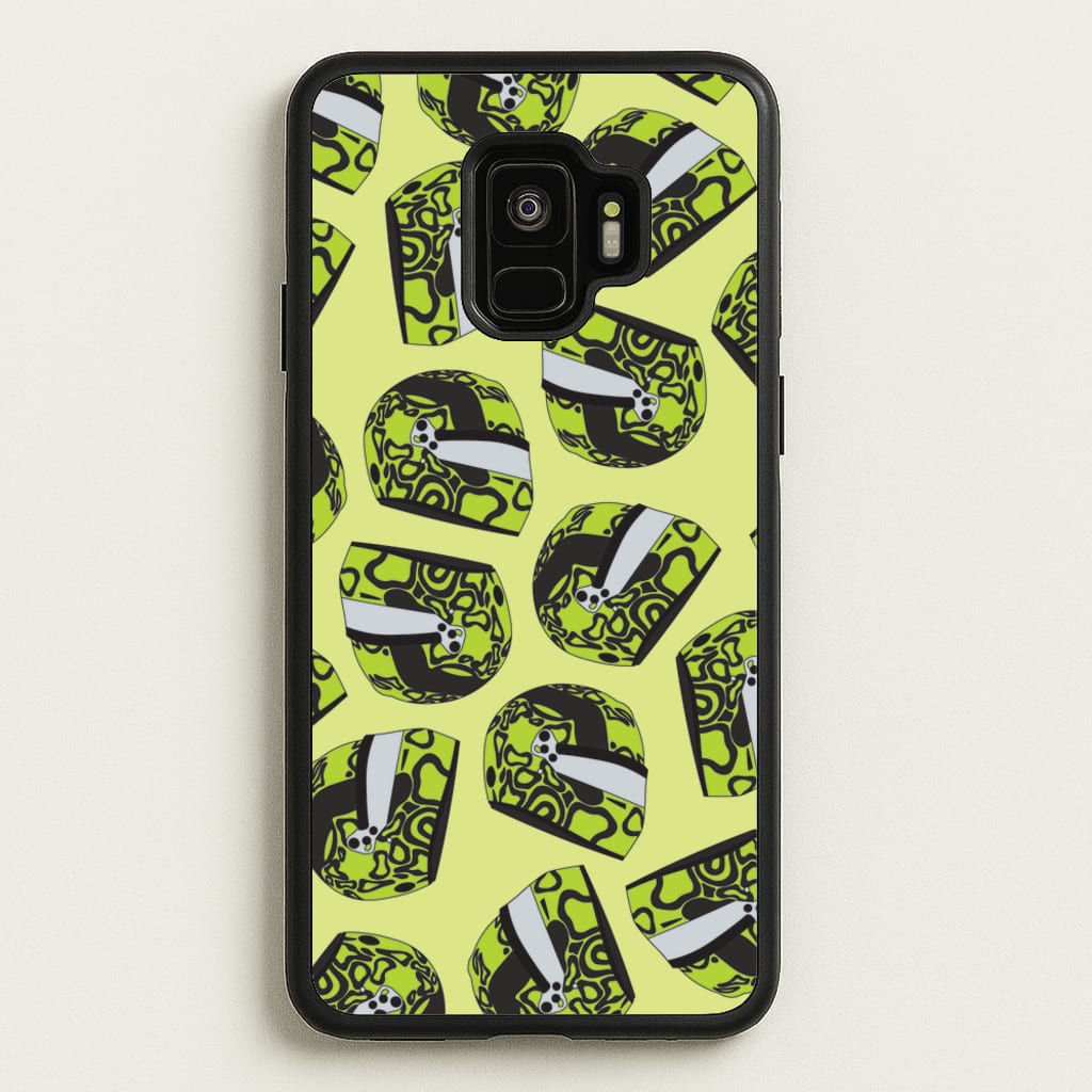 Lando Helmet Pattern - F1 Phone Case for Galaxy S9