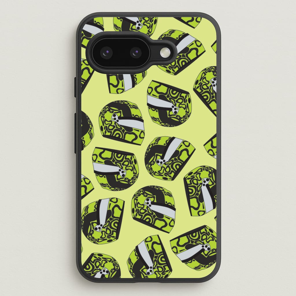 Lando Helmet Pattern - F1 Phone Case for Google Pixel 9a