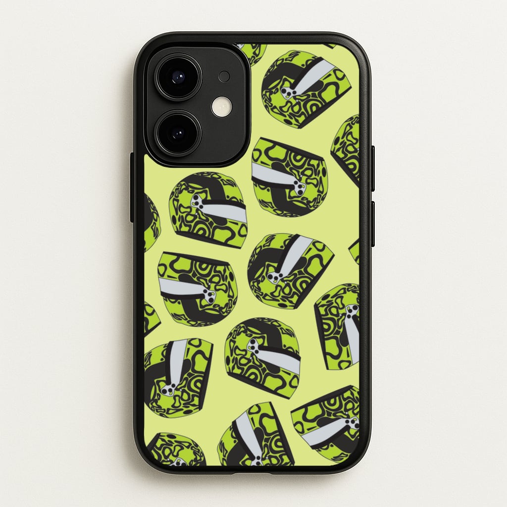 Lando Helmet Pattern - F1 Phone Case for iPhone 12 / 12 Pro