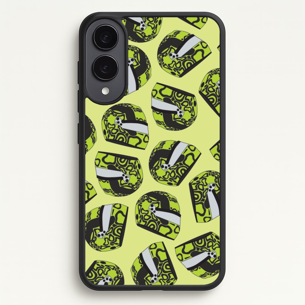 Lando Helmet Pattern - F1 Phone Case for Galaxy S25 Edge