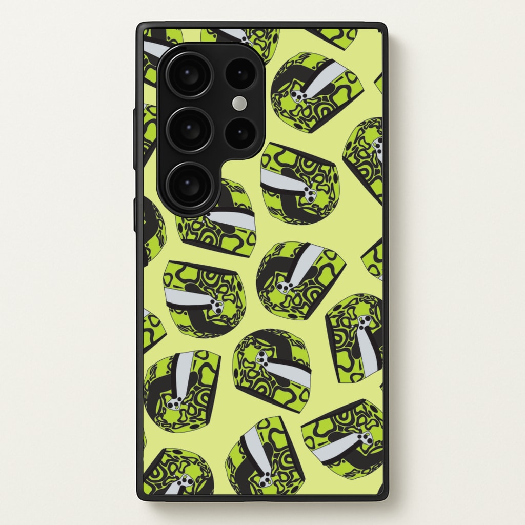 Lando Helmet Pattern - F1 Phone Case for Galaxy S24 Ultra