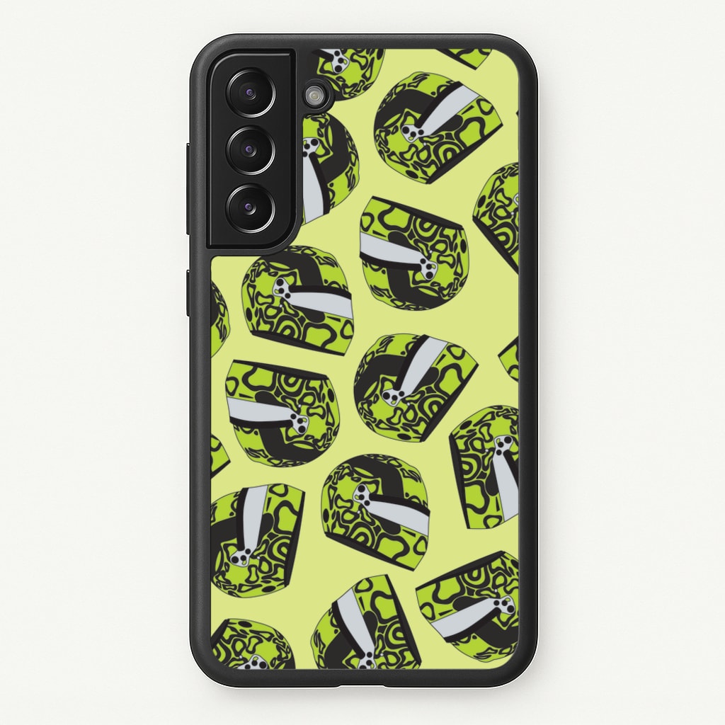 Lando Helmet Pattern - F1 Phone Case for Galaxy S21FE