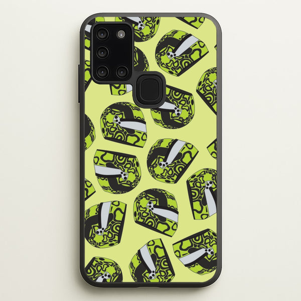 Lando Helmet Pattern - F1 Phone Case for Galaxy A21s