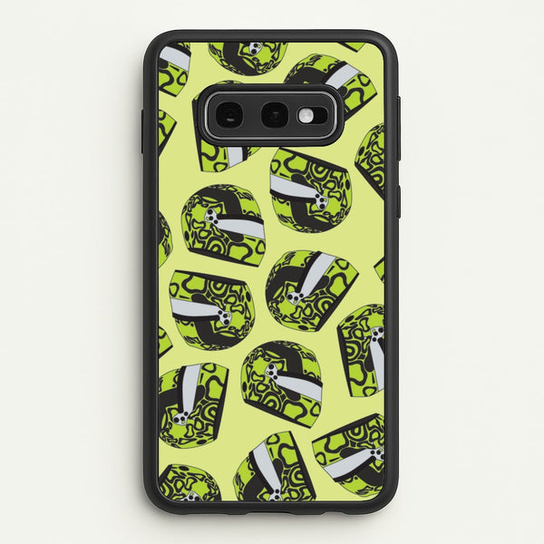 Lando Helmet Pattern - F1 Phone Case for Galaxy S10e