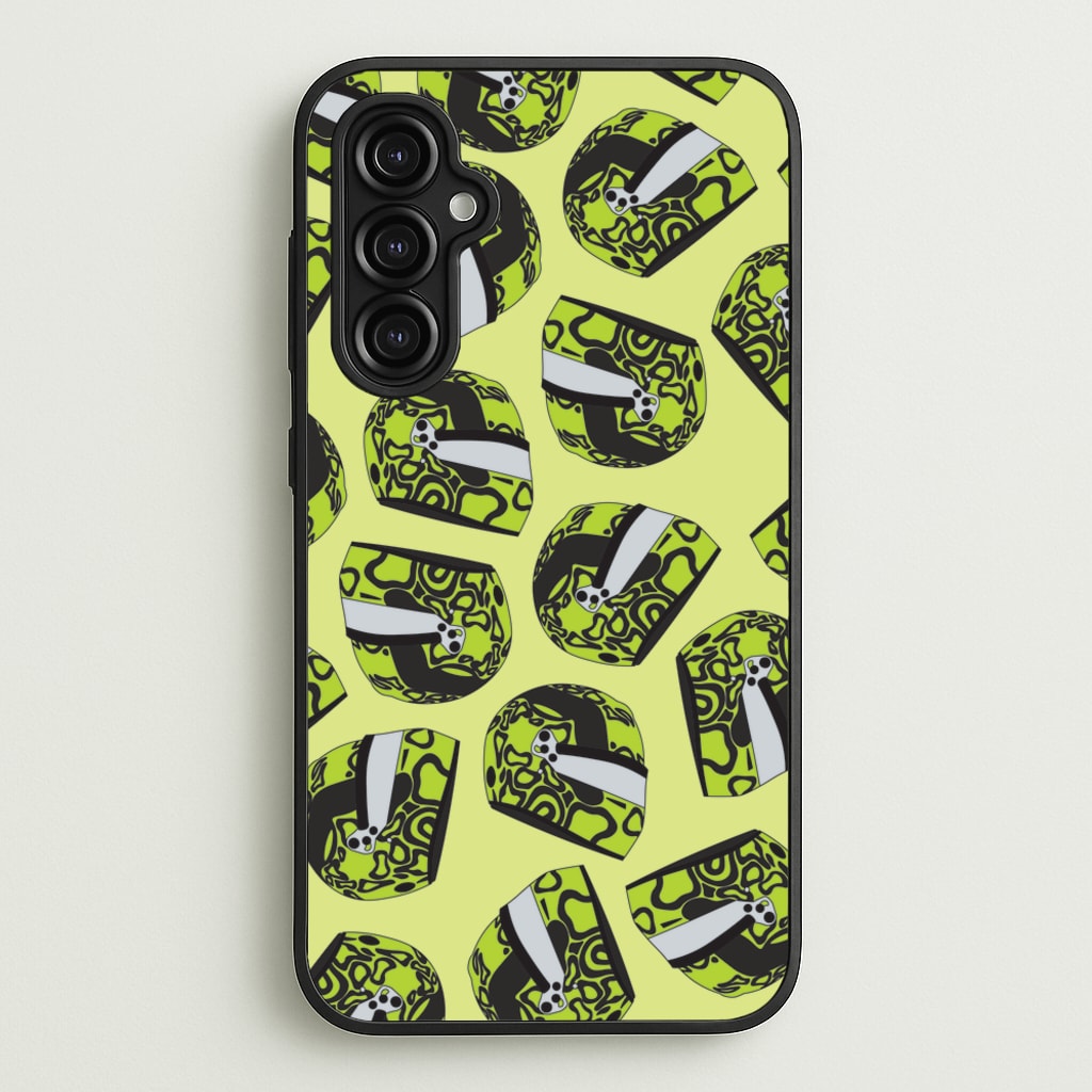 Lando Helmet Pattern - F1 Phone Case for Galaxy A14